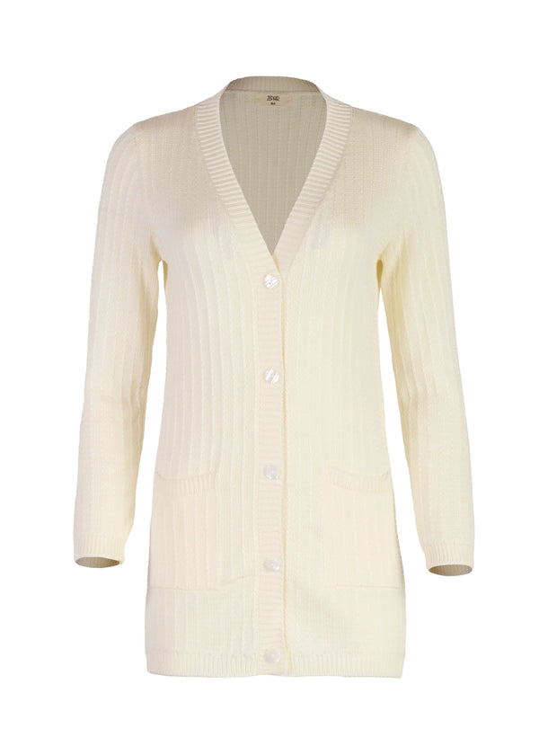 CARDIGAN MARSELLA en BLANCO - Vista frontal | ZEPHIR
