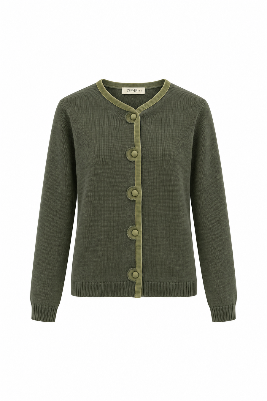 Cardigan Melina en color verde militar para mujer - Zephir