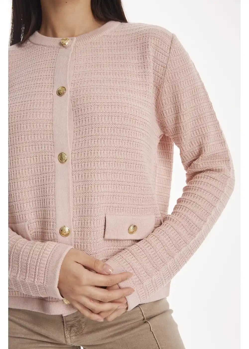 CARDIGAN MERLE en PINK BLUSH - Vista de espalda | ZEPHIR