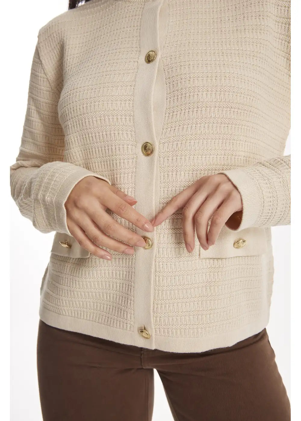CARDIGAN MERLE en SHELL - Vista lateral | ZEPHIR