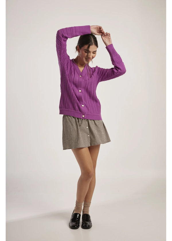 CARDIGAN MONIQUE en ORQUIDEA - Vista frontal | ZEPHIR