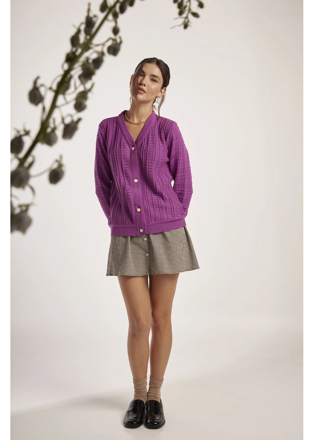 CARDIGAN MONIQUE en ORQUIDEA - Look de estilo 4 | ZEPHIR