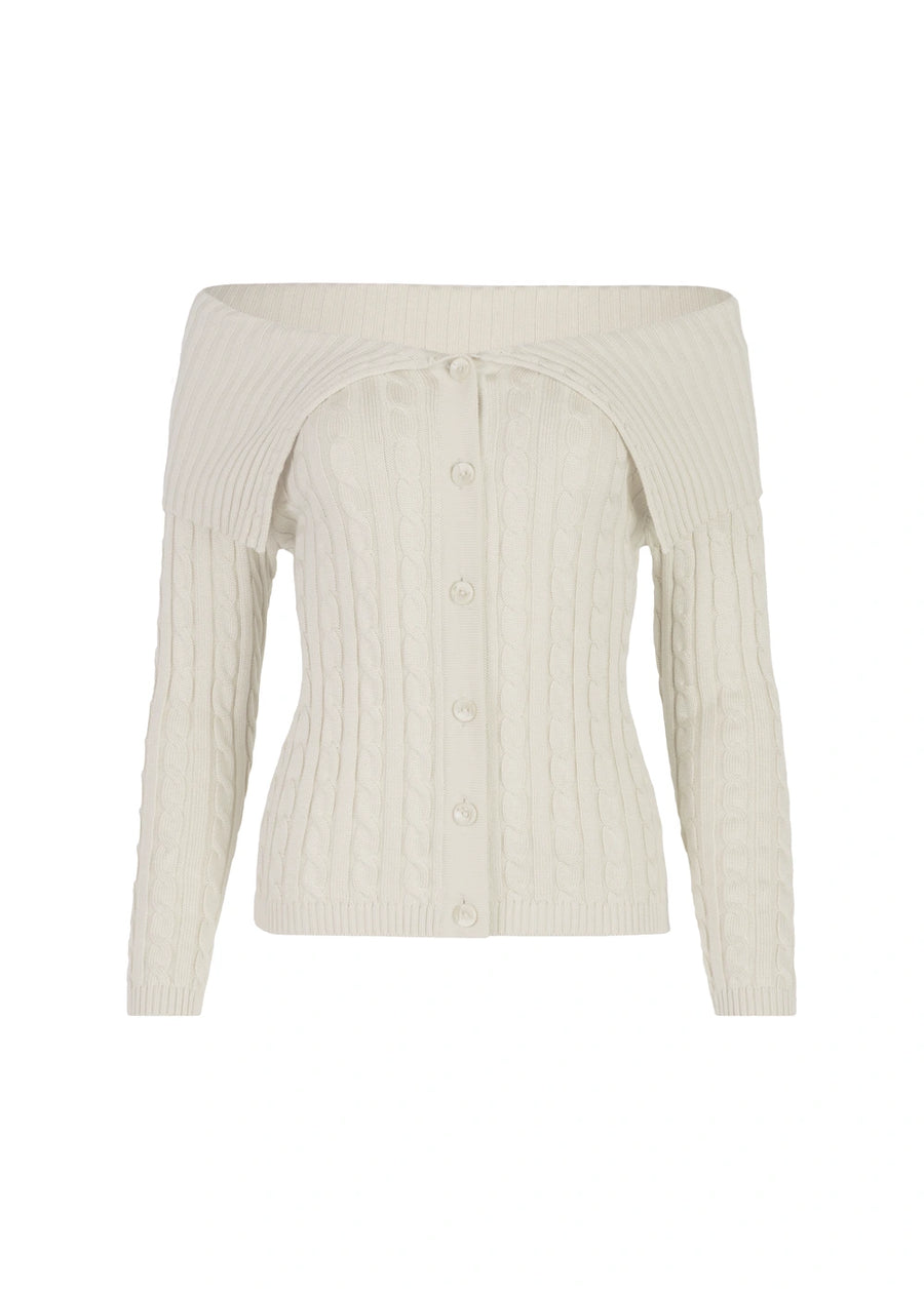 CARDIGAN ROSE BLANCO