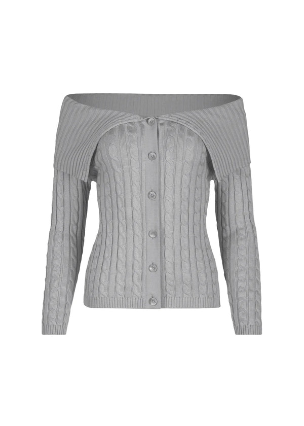 CARDIGAN ROSE en CENIZA - Vista frontal | ZEPHIR