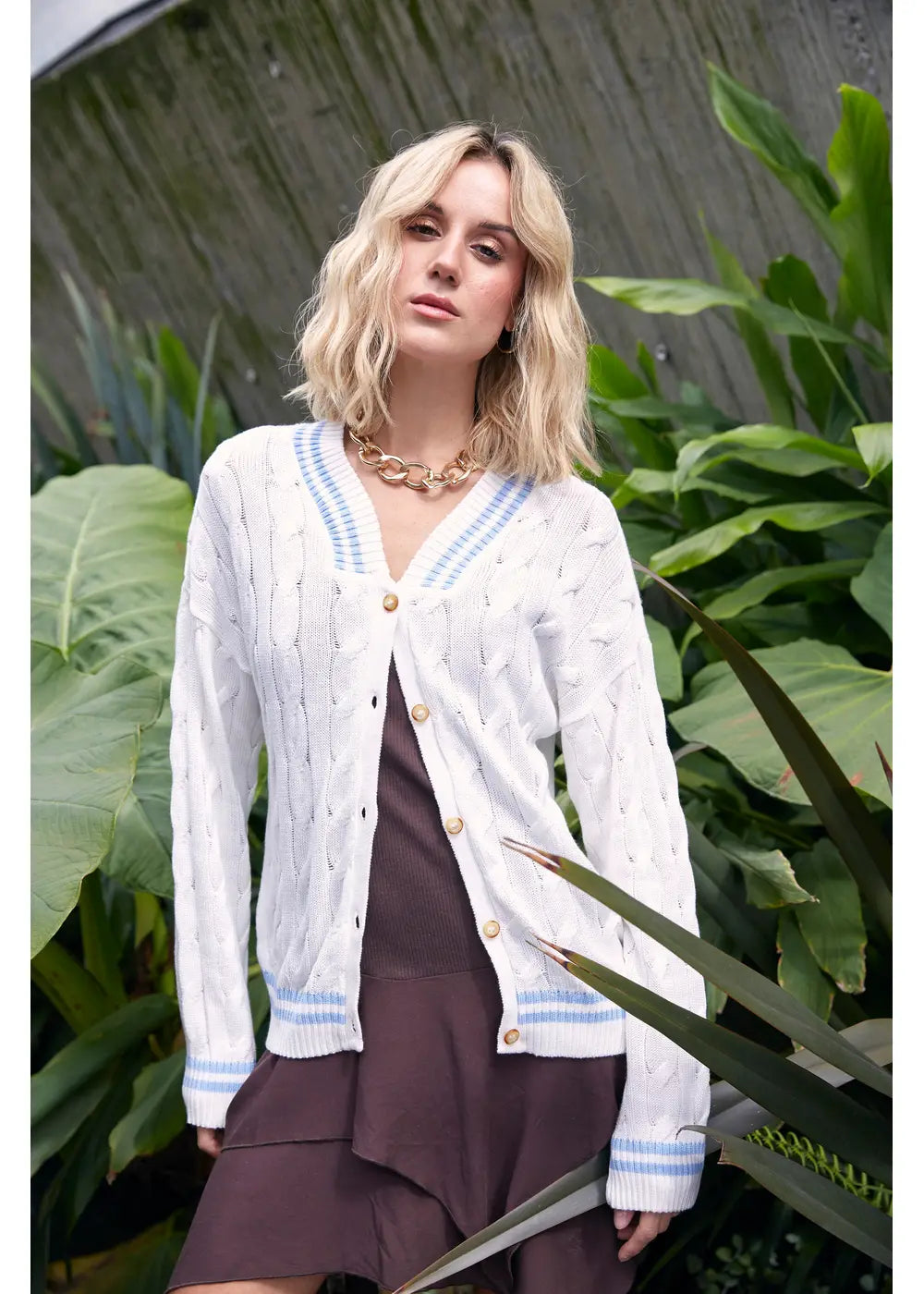CARDIGAN SOPHIE en BLANCO - Vista frontal | ZEPHIR