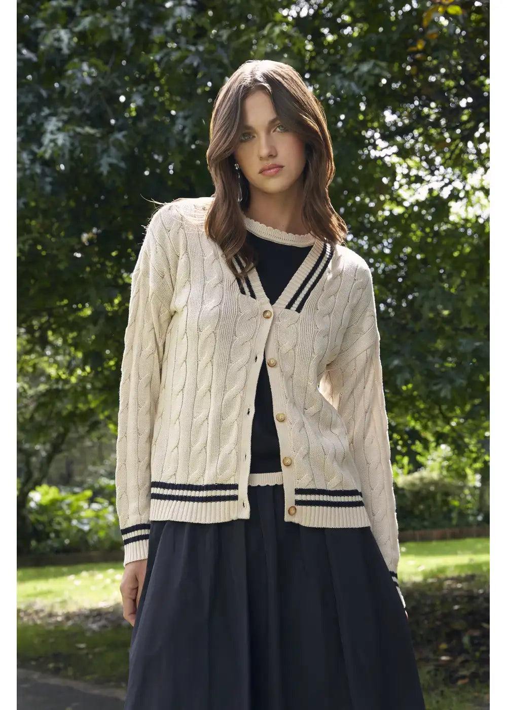 CARDIGAN SOPHIE en SHELL - Vista lateral | ZEPHIR