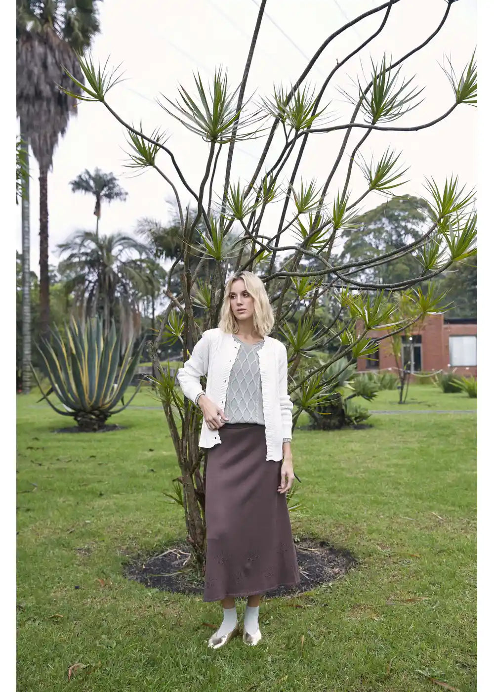 CARDIGAN TABATHA en BLANCO - Vista de espalda | ZEPHIR