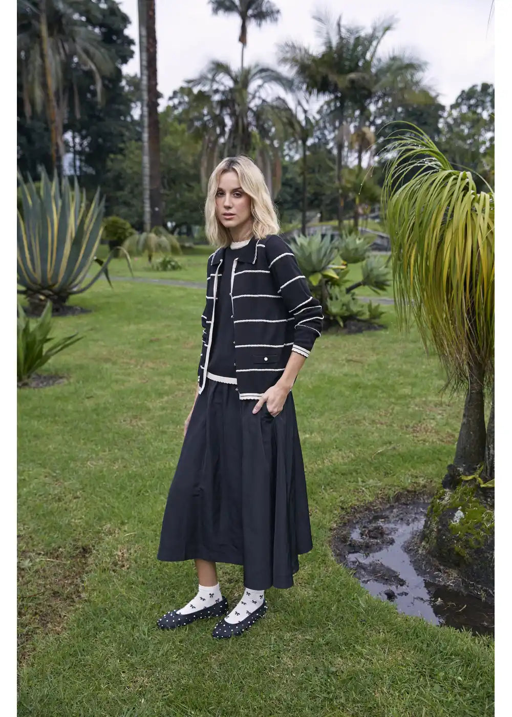 CARDIGAN TALINA en NEGRO - Vista lateral | ZEPHIR