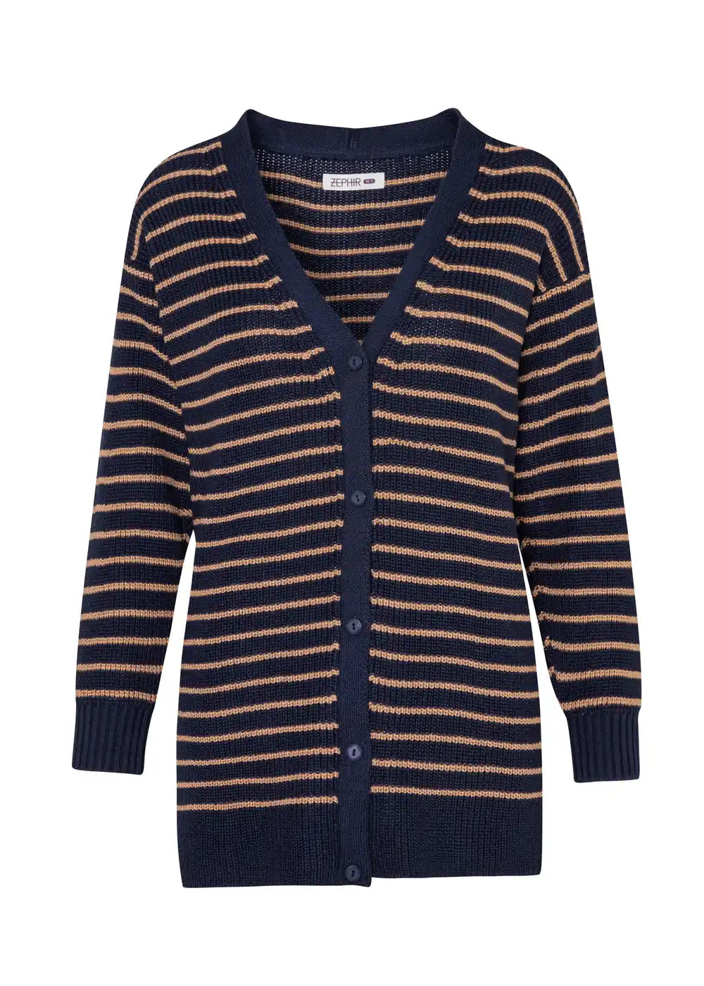 CARDIGAN TARA en AZUL OSCURO - Vista frontal | ZEPHIR
