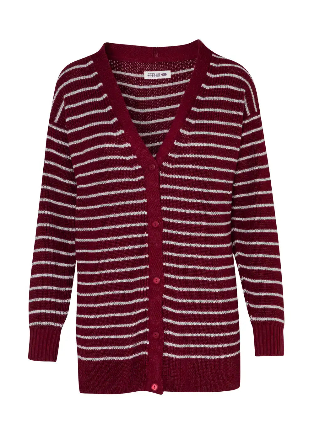CARDIGAN TARA en VINO - Vista frontal | ZEPHIR