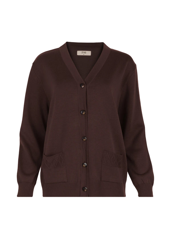 CARDIGAN TESS en CACAO - Vista frontal | ZEPHIR