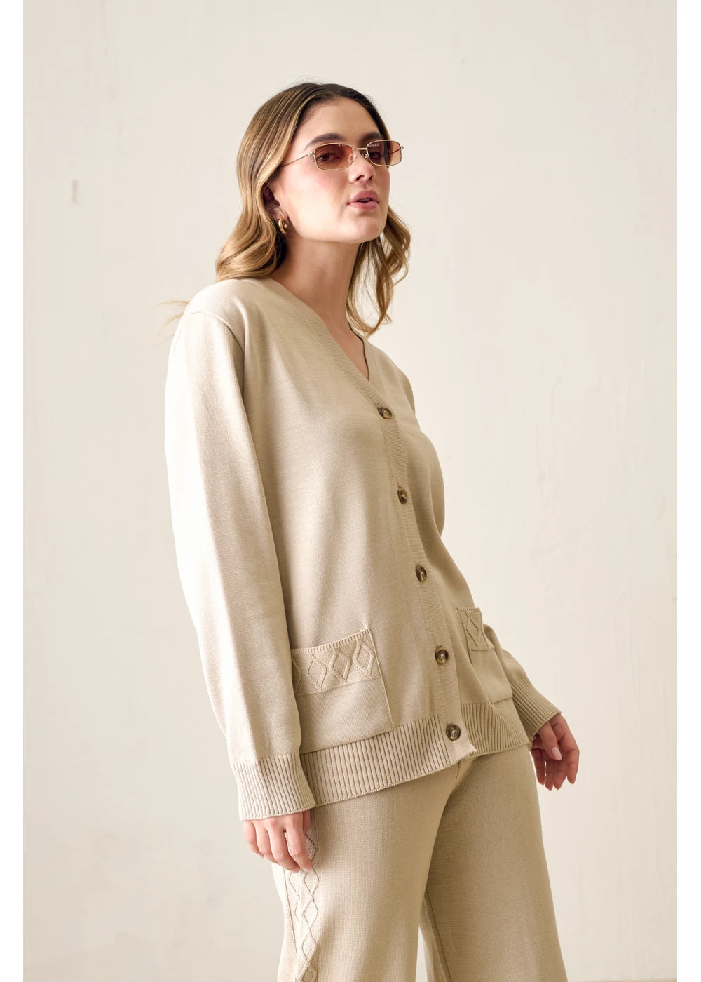 CARDIGAN TESS en SHELL - Vista lateral | ZEPHIR