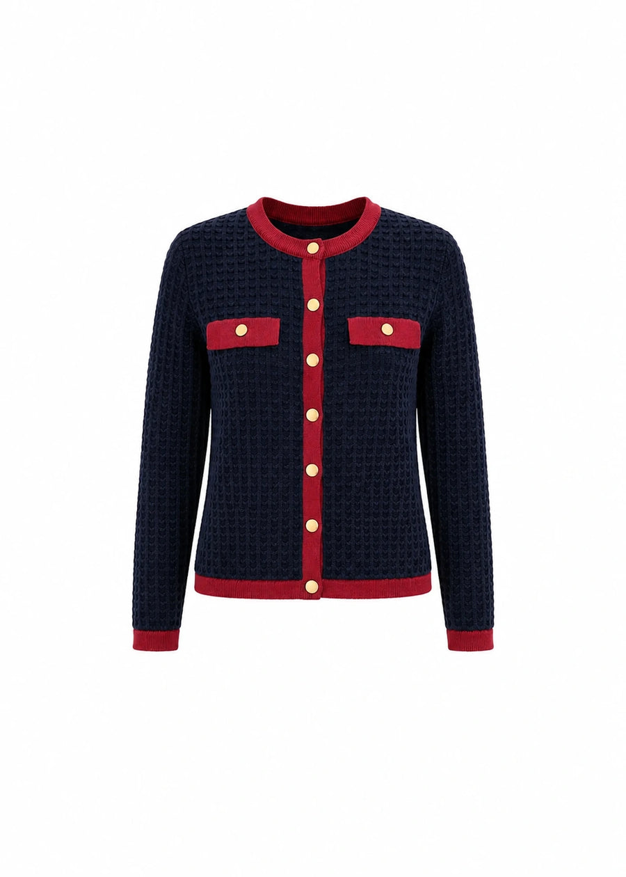 CARDIGAN VIOLETA AZUL OSCURO
