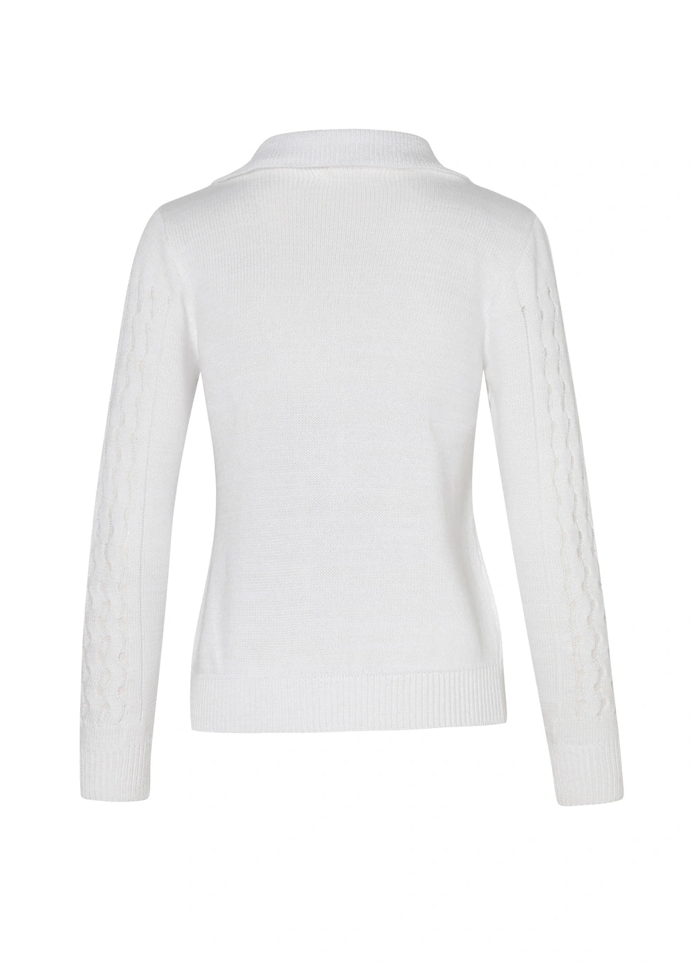 CARDIGAN WAVES en BLANCO - Vista de espalda | ZEPHIR