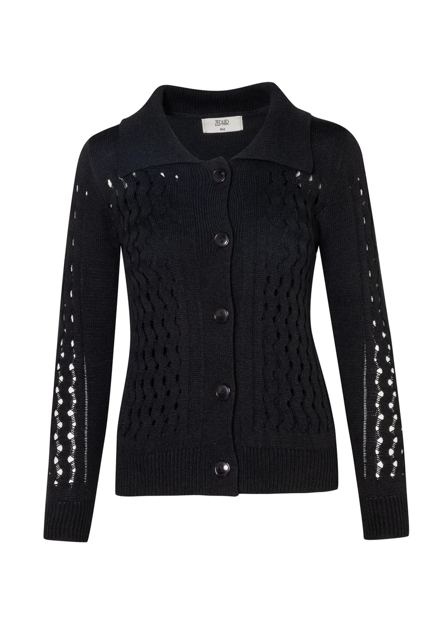 CARDIGAN WAVES NEGRO