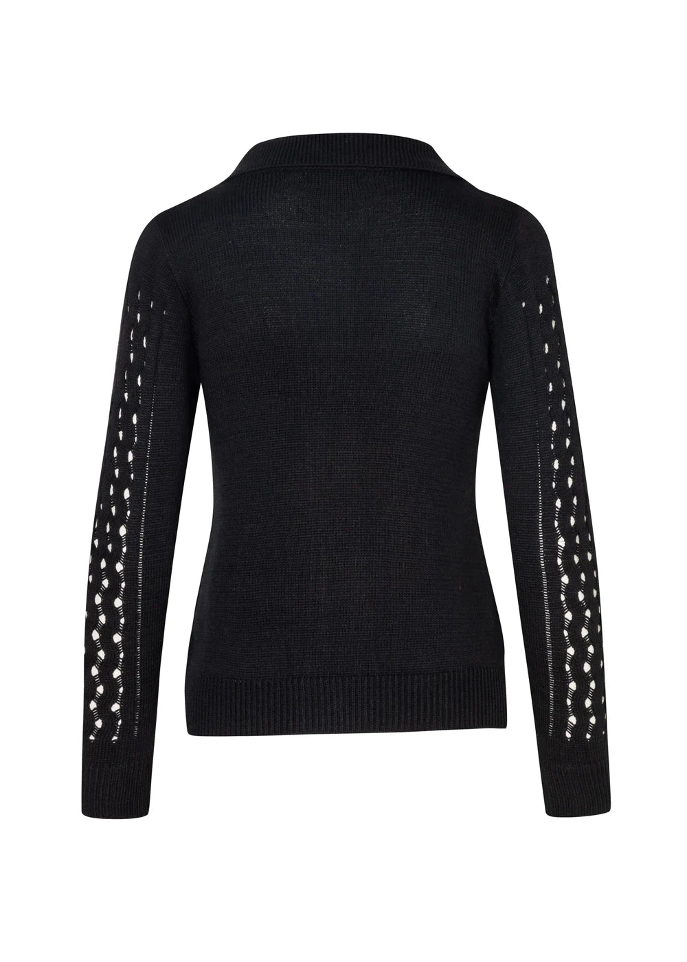 CARDIGAN WAVES en NEGRO - Vista de espalda | ZEPHIR