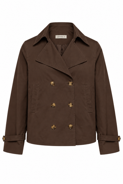 Gabardina Alicia tejida en color cacao para mujer - Zephir