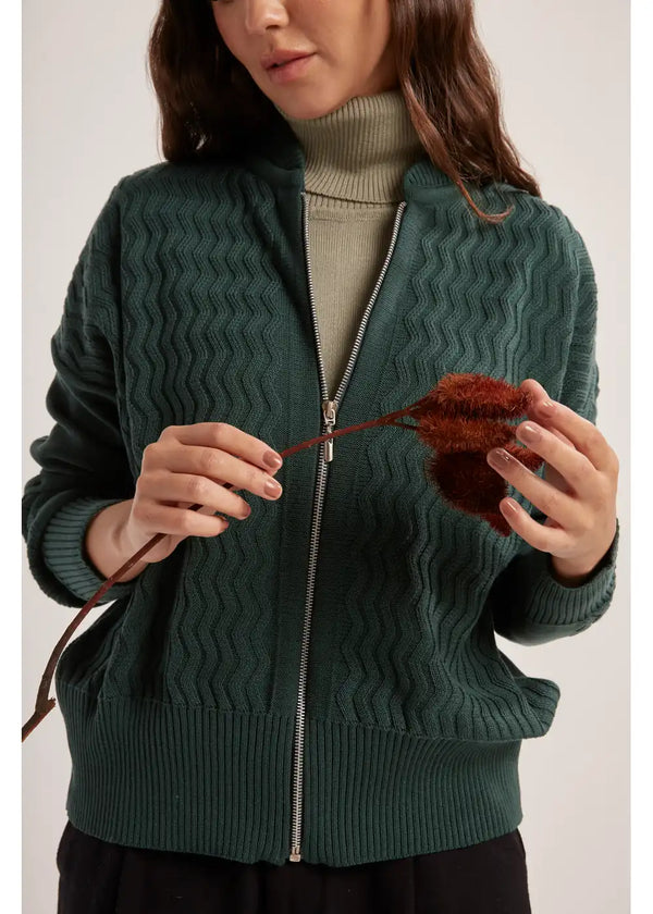 CHAQUETA MACA en JADE - Vista frontal | ZEPHIR
