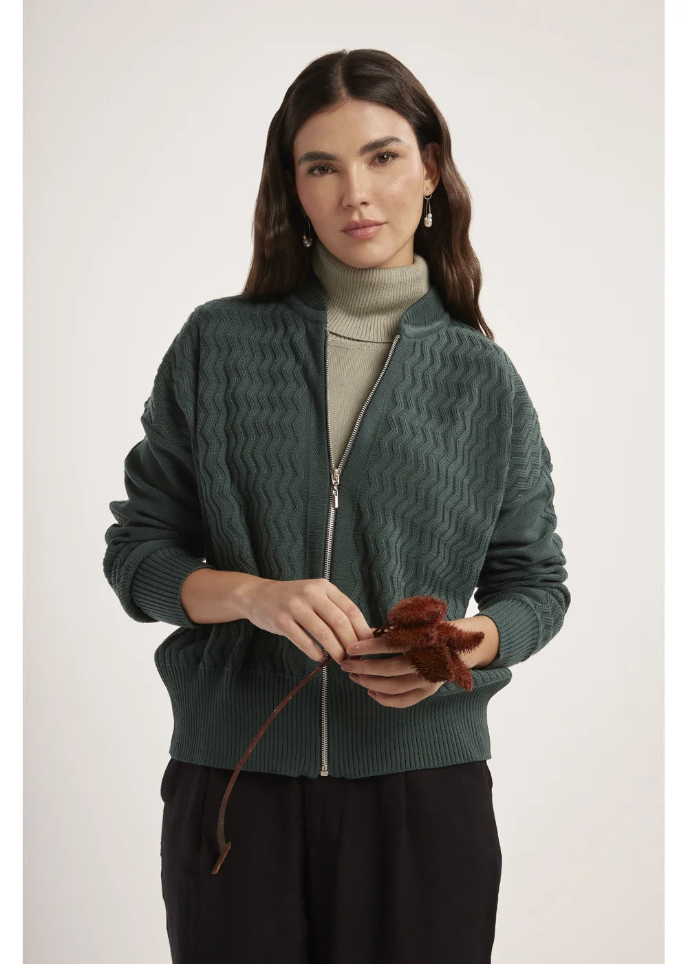 CHAQUETA MACA en JADE - Vista de espalda | ZEPHIR