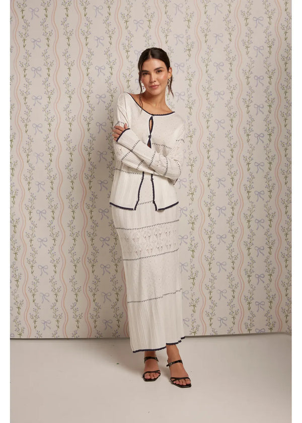 FALDA AMELIA en BLANCO - Vista frontal | ZEPHIR