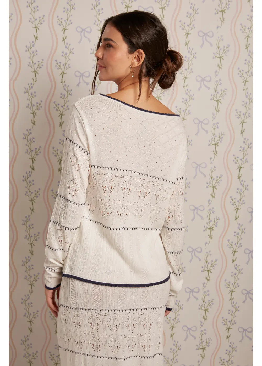 FALDA AMELIA en BLANCO - Vista de espalda | ZEPHIR