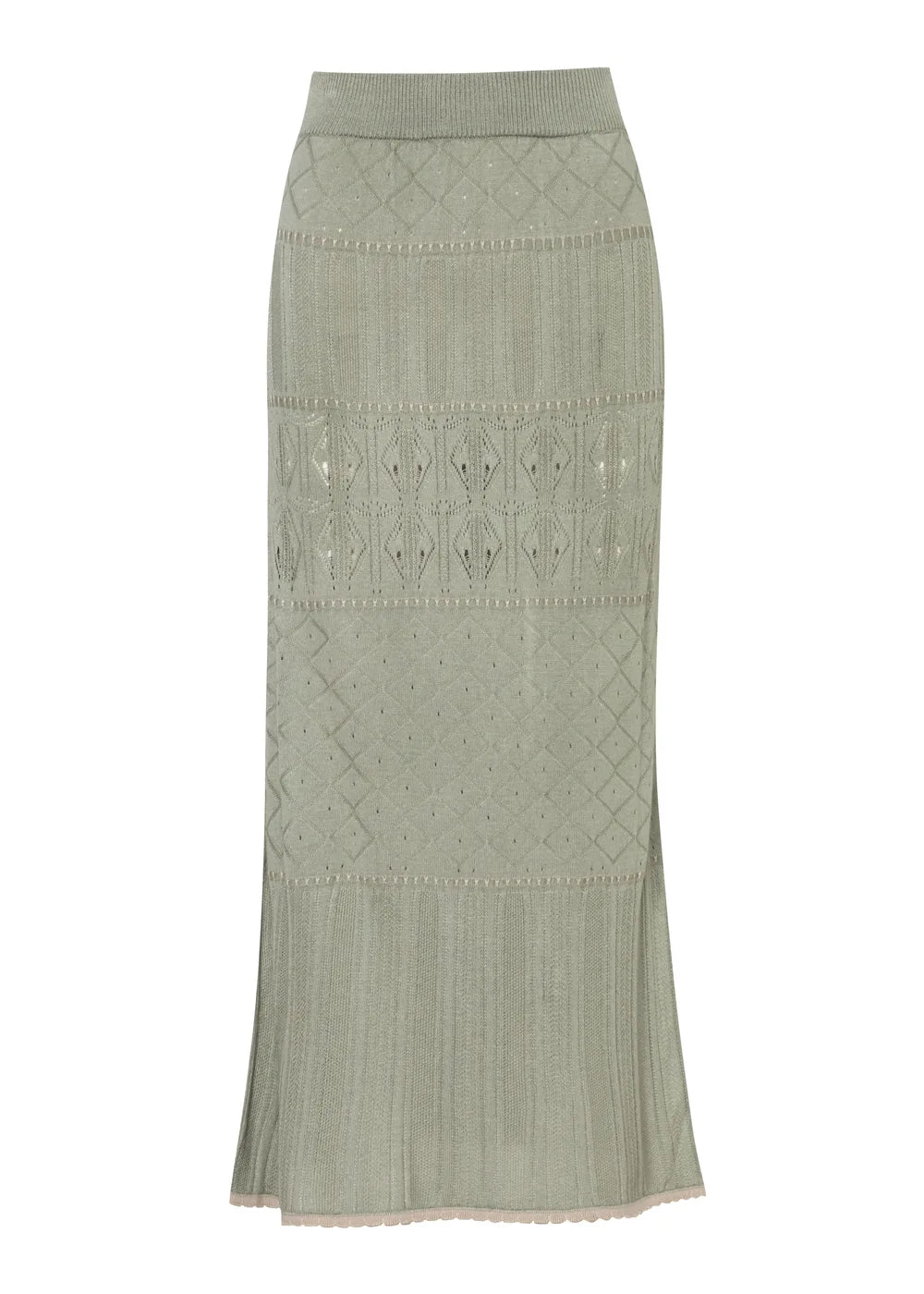 FALDA AMELIA en VERDE HOJA - Vista lateral | ZEPHIR