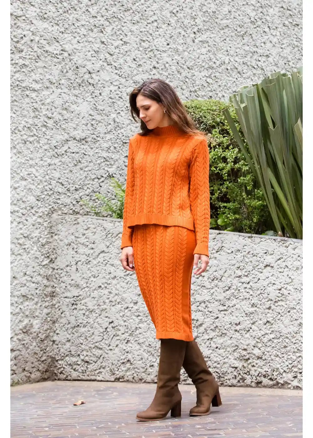 FALDA ARANES en TERRACOTA - Vista frontal | ZEPHIR