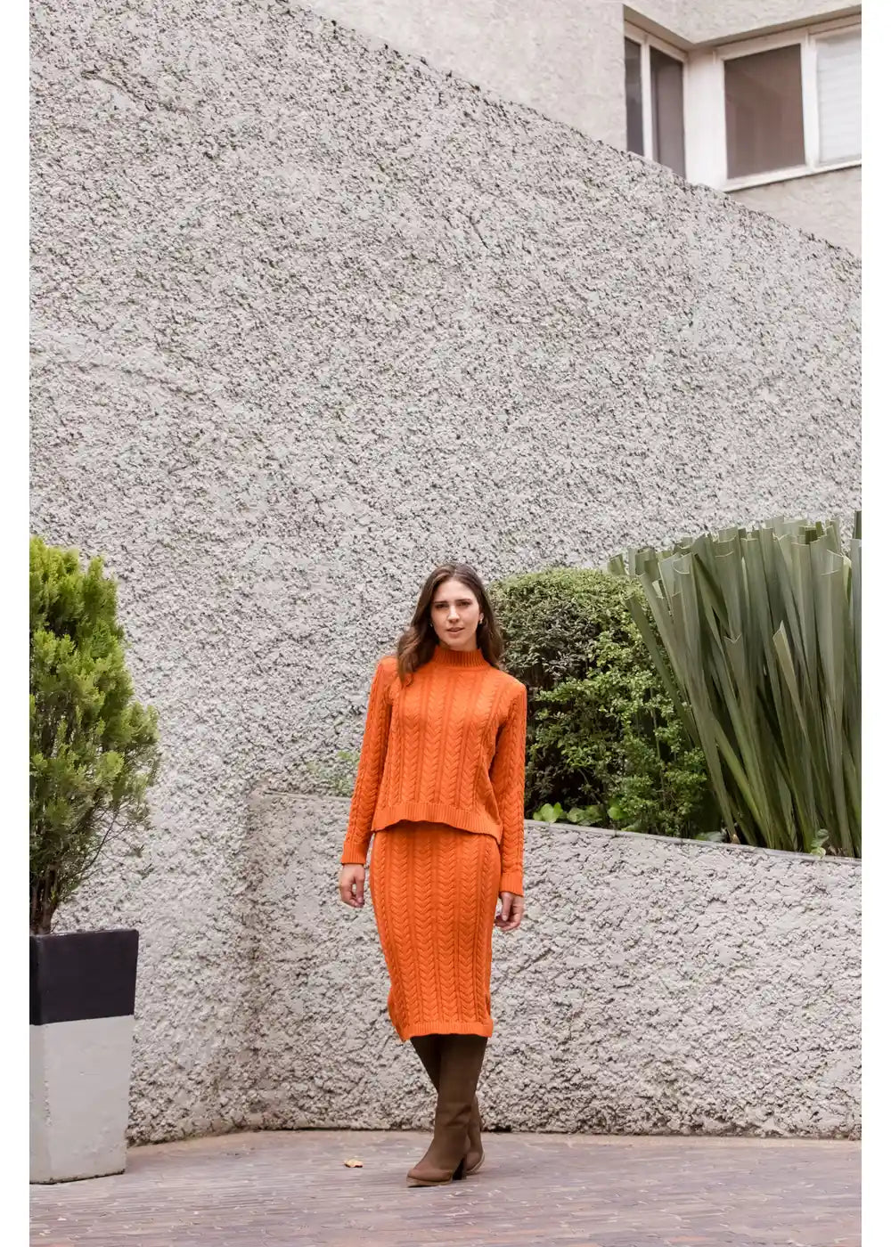FALDA ARANES en TERRACOTA - Vista lateral | ZEPHIR