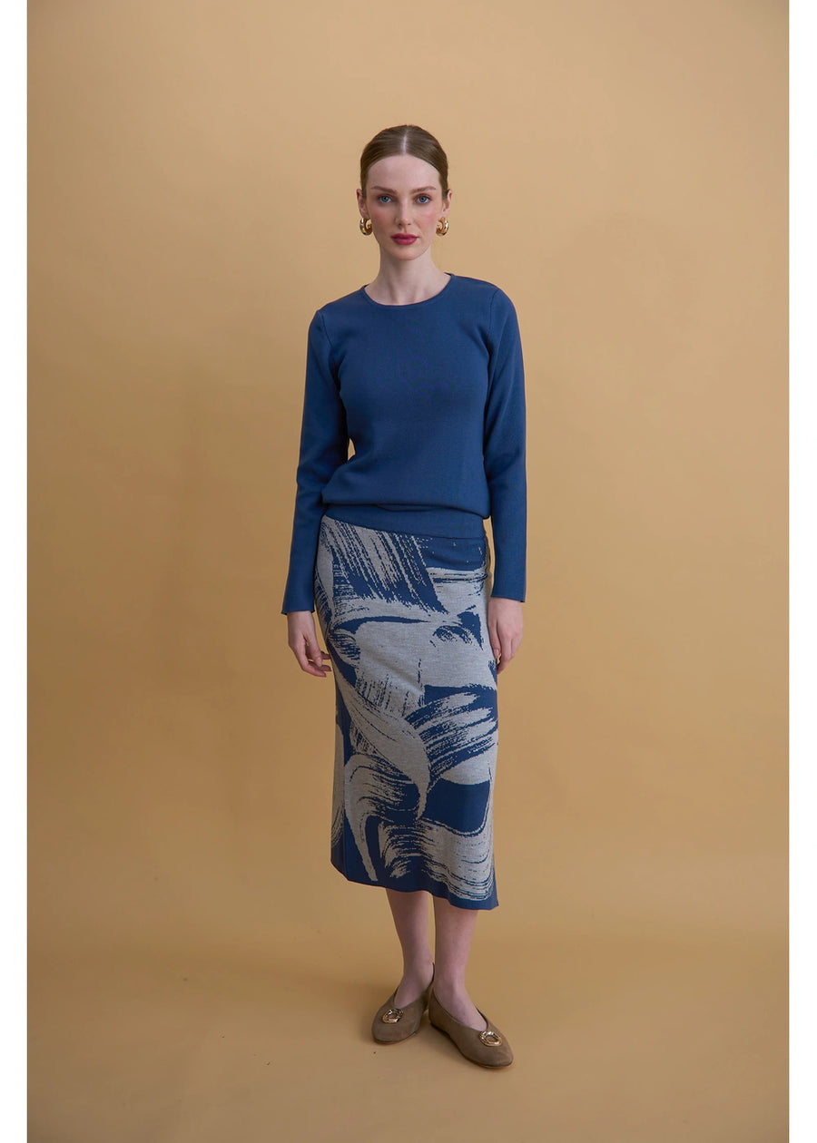 FALDA BREANA AZUL INDIGO