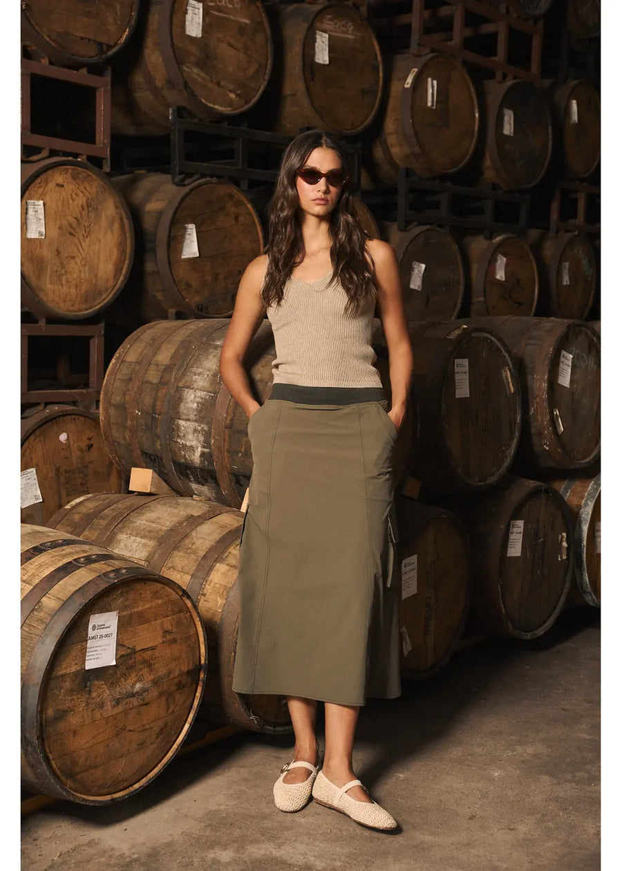 FALDA GABRIELLE VERDE MILITAR