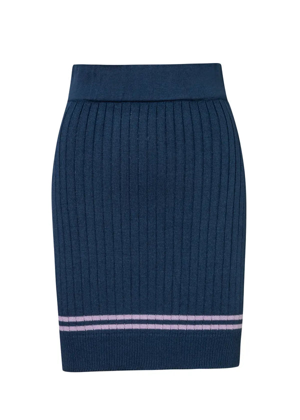 FALDA JUANITA en NAVY - Vista frontal | ZEPHIR