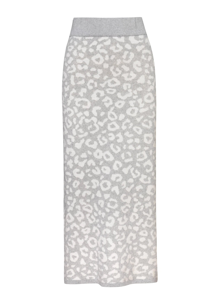 FALDA LEOPARDO GRIS CLARO