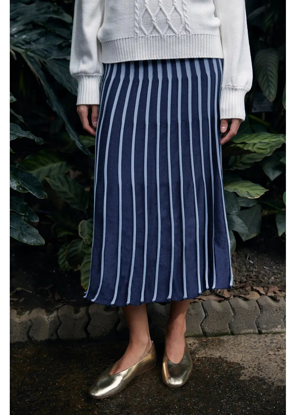 FALDA PAMIA en AZUL OSCURO - Vista de espalda | ZEPHIR