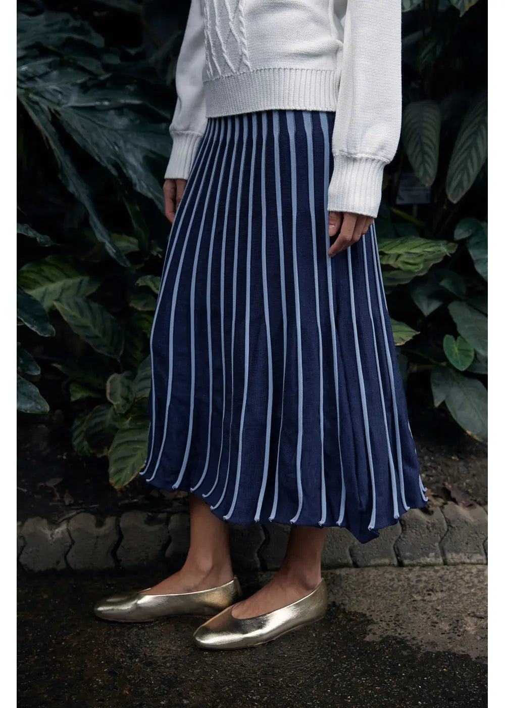 FALDA PAMIA en AZUL OSCURO - Vista lateral | ZEPHIR