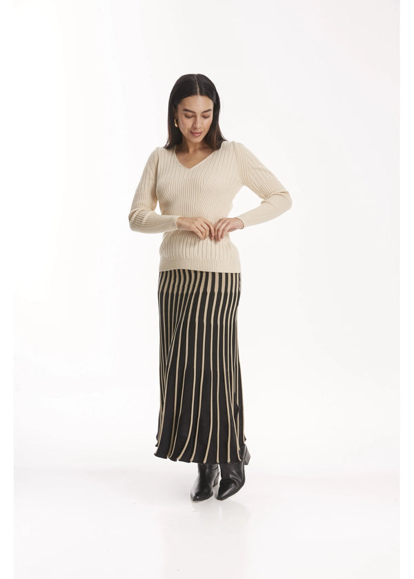 FALDA PAMIA en NEGRO - Vista frontal | ZEPHIR