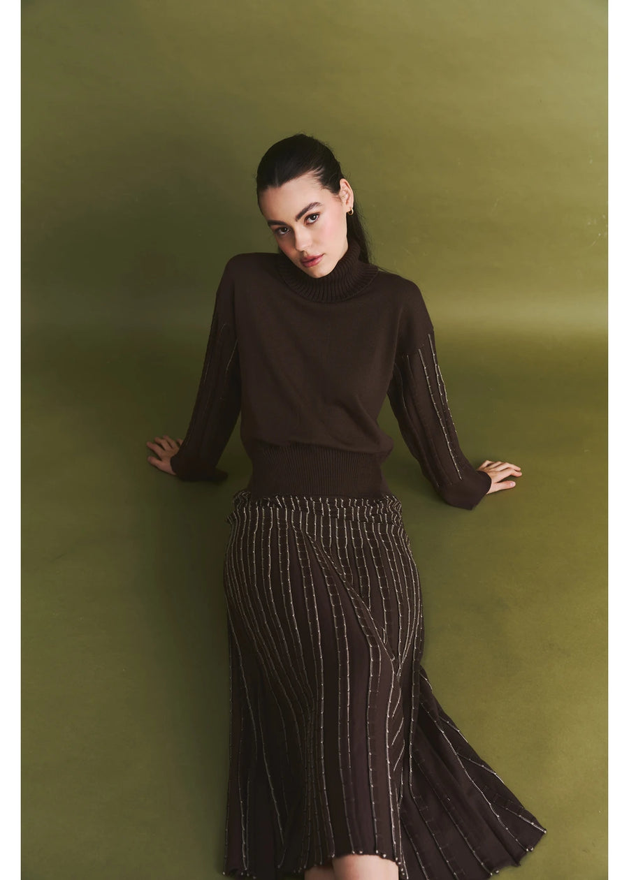 FALDA POLETTE CACAO