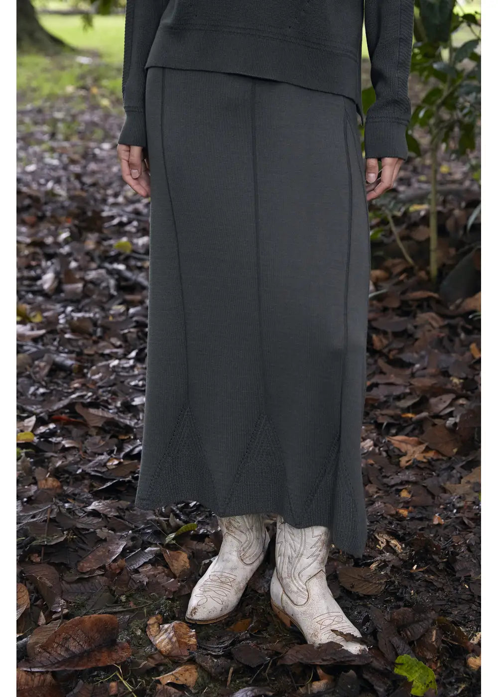 FALDA SAHAR en VERDE MILITAR - Vista lateral | ZEPHIR