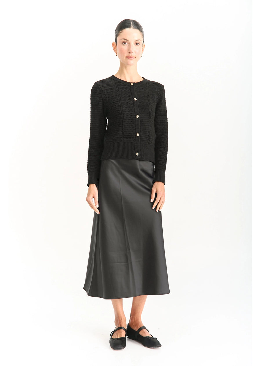 FALDA SATEN NEGRO