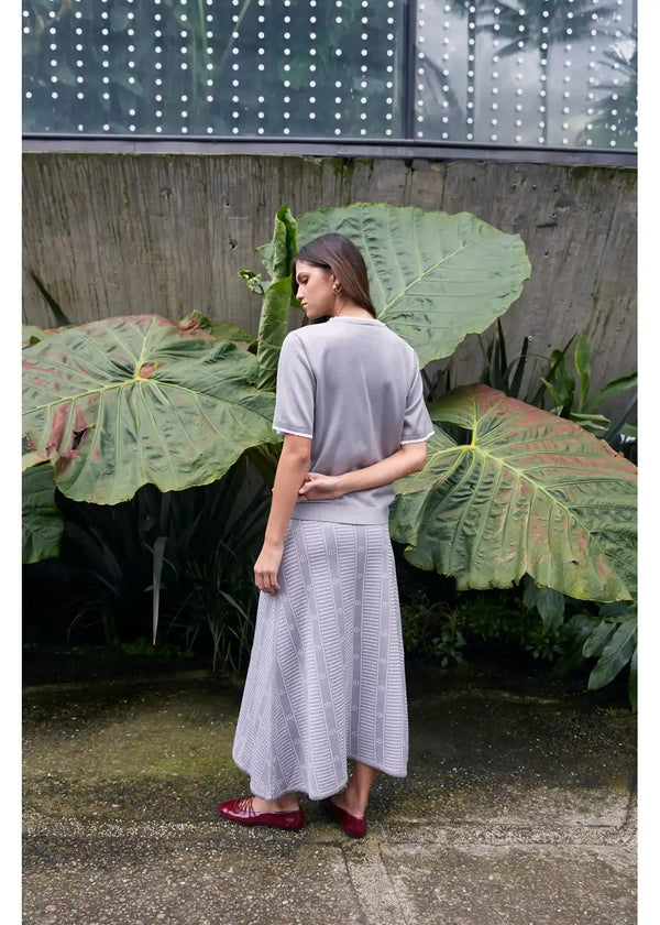 FALDA SOLE en STONE - Vista frontal | ZEPHIR