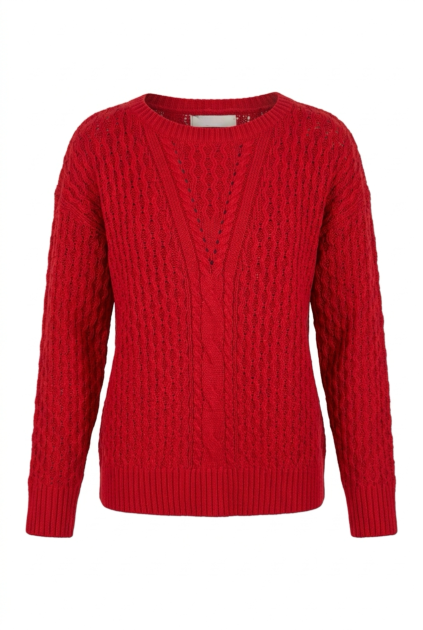 Sweater Juliette en color escarlata para mujer - Zephir