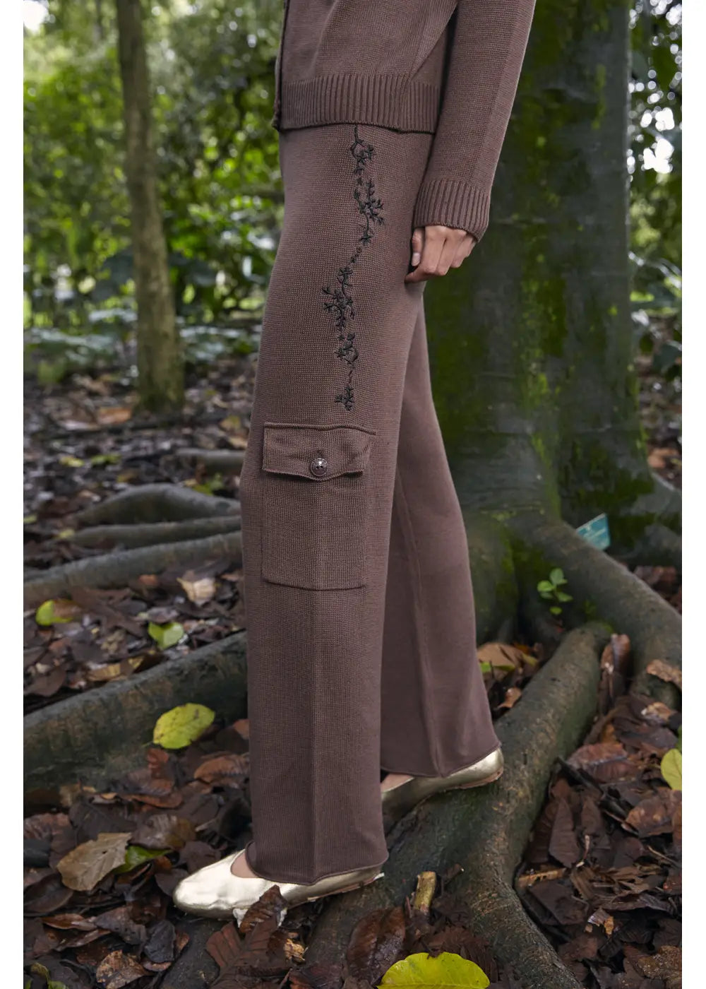 PANTALON ALBA en CACAO - Vista frontal | ZEPHIR