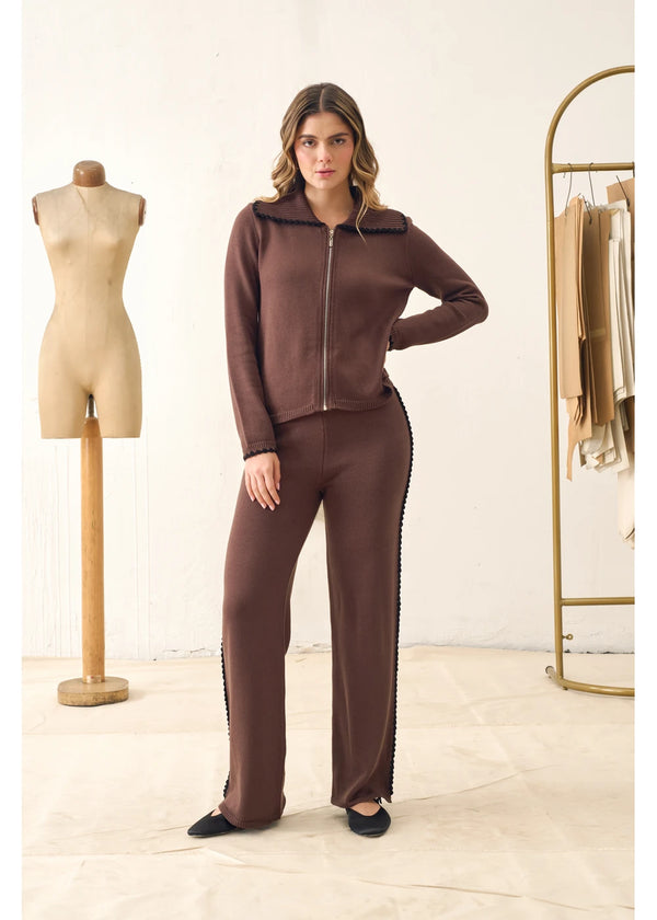 PANTALON CELINE en CACAO - Vista frontal | ZEPHIR