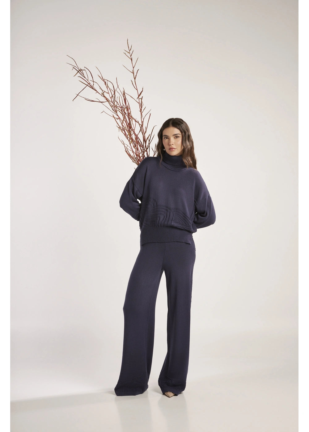 PANTALON GAMMA en AZUL OSCURO - Vista lateral | ZEPHIR