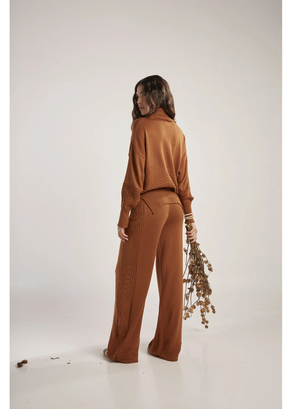PANTALON GAMMA en LADRILLO - Vista frontal | ZEPHIR