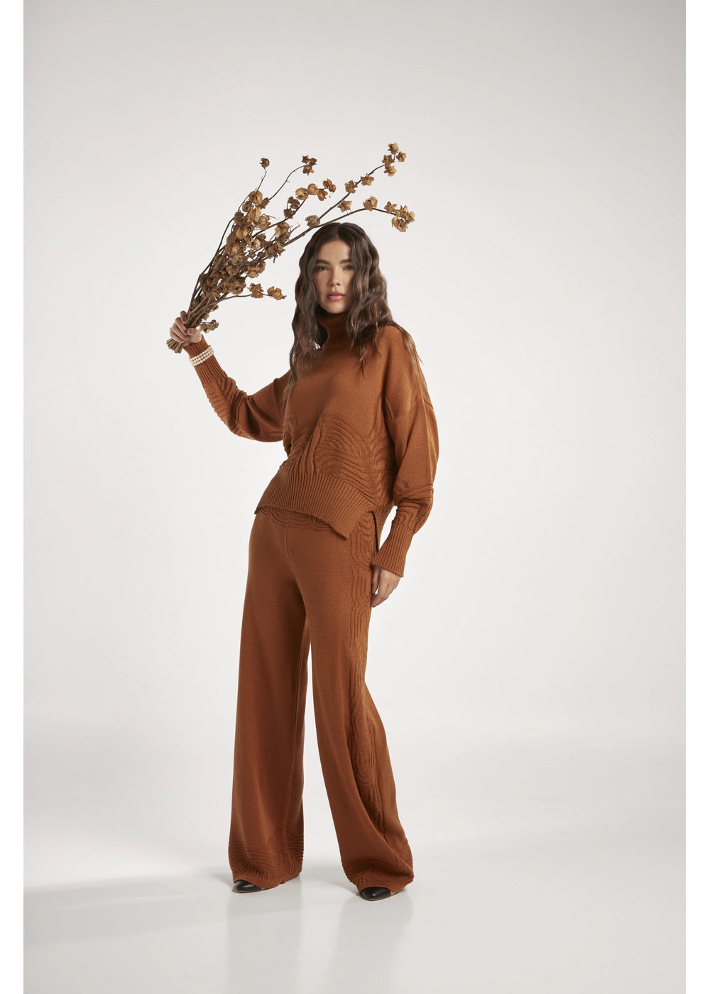 PANTALON GAMMA en LADRILLO - Vista lateral | ZEPHIR