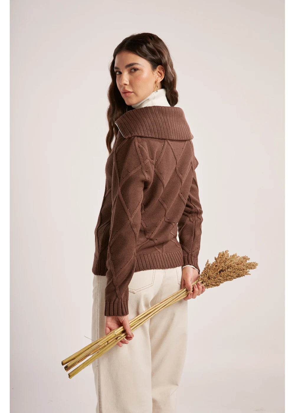 SWEATER ALICE en CACAO - Vista de espalda | ZEPHIR