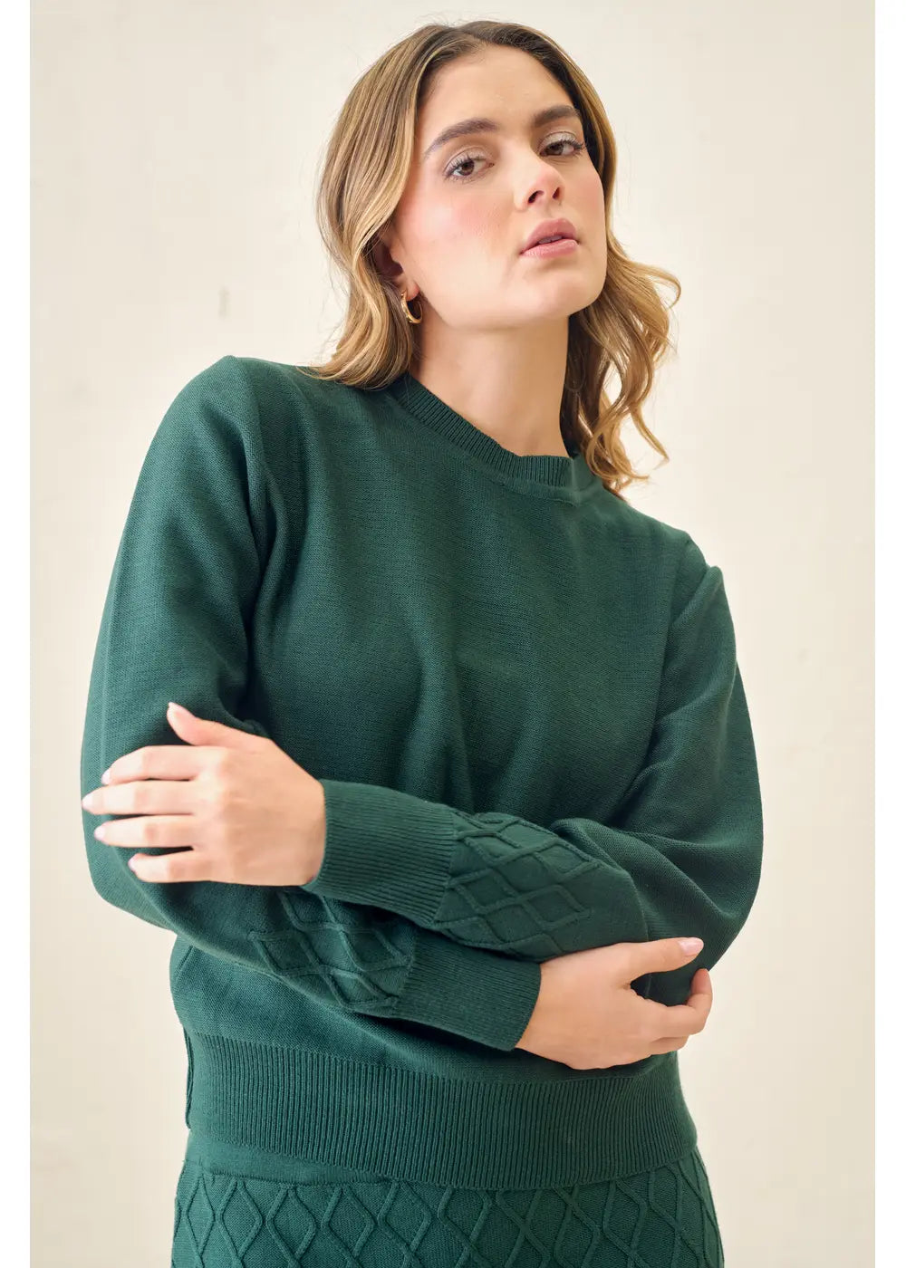SWEATER BELLE en FOREST - Vista de espalda | ZEPHIR