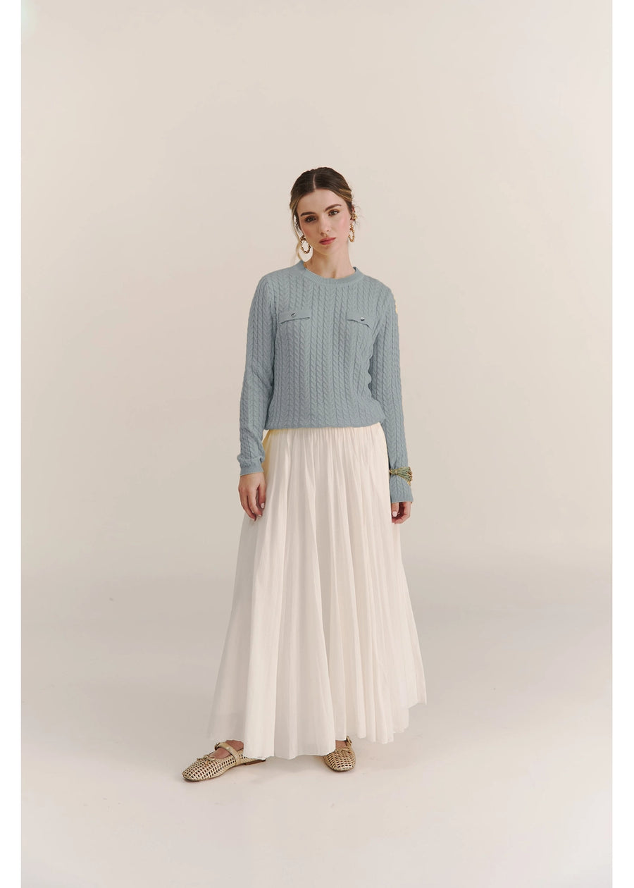 Sweater Dara tejido en color tourmaline para mujer - Zephir