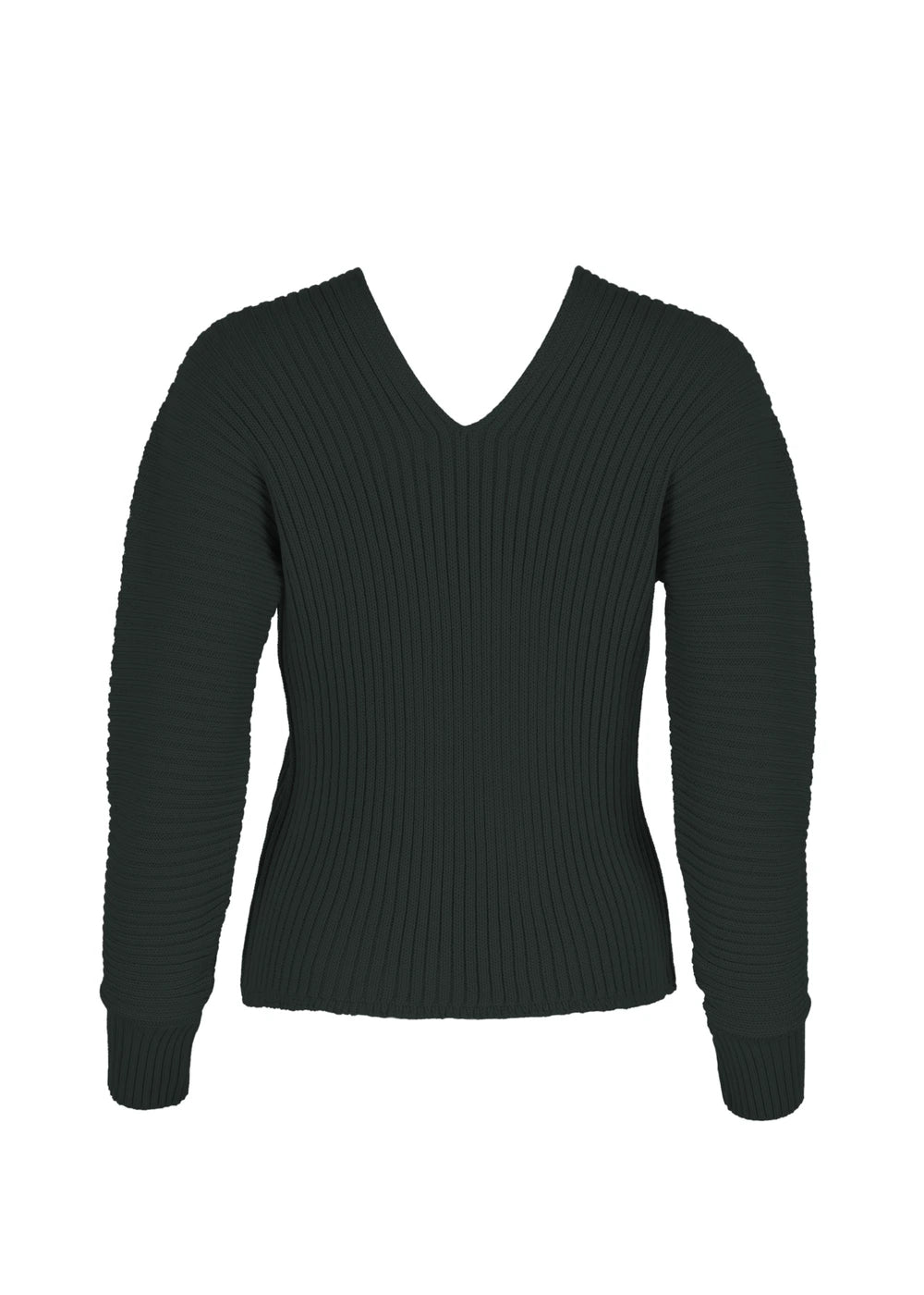 SWEATER EN V PIA en FOREST - Vista de espalda | ZEPHIR
