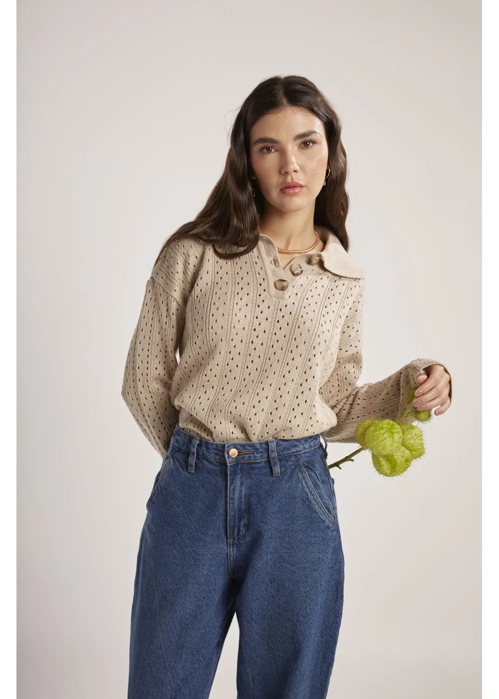 SWEATER IRIS en SHELL - Vista frontal | ZEPHIR